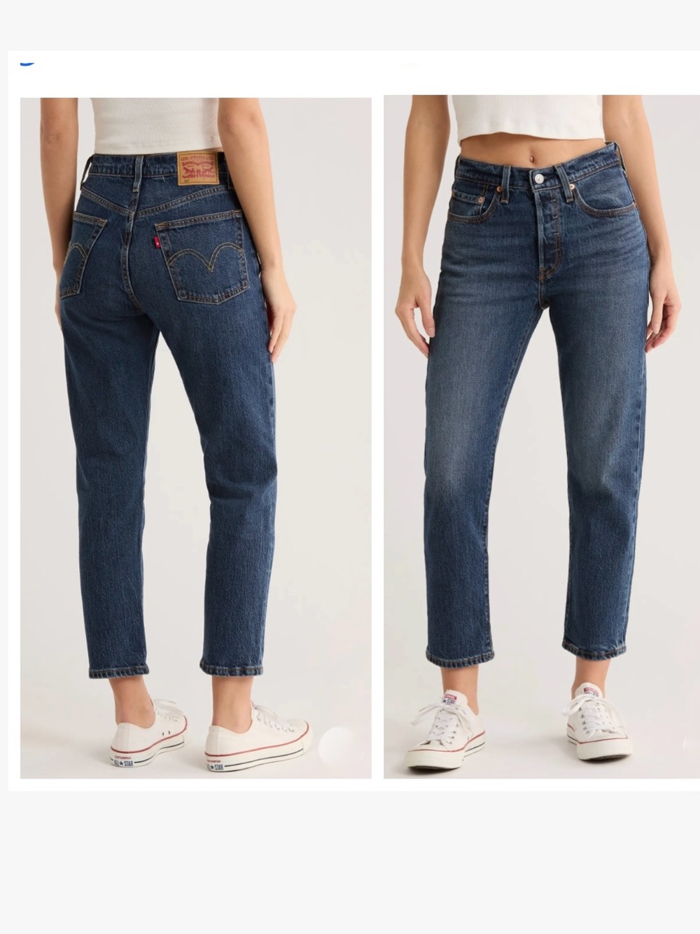 LEVI’S 501® High Waist Crop Straight
Leg Jeans in dark blue size W 28 L 26